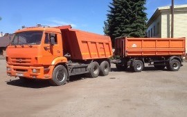 Перевозка сыпучих грузов.Самосвалы с прицепами 3шт