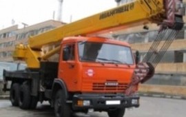 Автокран Ивановец на базе Камаз 25 тонн в Белой Холунице