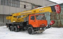 Услуги автокрана 25 тонн, стрела 21,7м