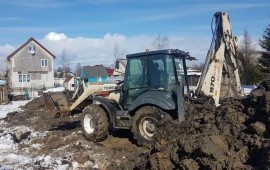 Аренда экскаватора-погрузчика услуги СПЕЦТЕХНИКИ