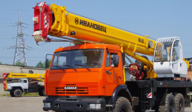 Услуги аренды автокрана Ивановец 25 и другие тонн