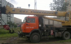 Услуги автокрана 25т стрела 28м