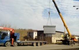 Перевозка гаражей и павильонов. Манипулятор.