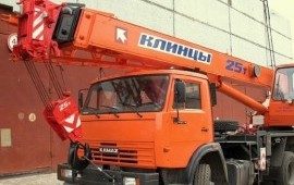 Аренда Автокрана 25 т на базе камаз