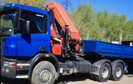 Аренда тягача-манипулятора scania