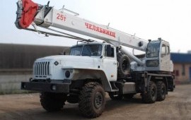 Аренда вездехода автокрана 25т. Погрузка-выгрузка в Уфе
