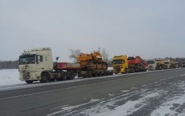 Перевозка негабаритного тяжеловестно груза тралами