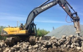 Гидромолот на базе гусеничного экскав-раVolvo 290