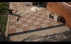 Укладка тротуарной плитки, брусчатки