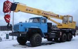 Услуги автакрана Урал 25т камаз 25т