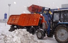 Уборка и вывоз снега самосвалами услуги
