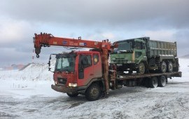 Грузовой эвакуатор полной погрузки. Межгород