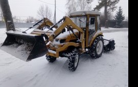 Уборка снега. Аренда фронтального погрузчика.