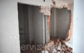 Демонтаж стен, перегородок