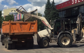 Экскаватор погрузчик уборка снега