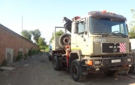КМУ с полуприцепом 9-12 метров