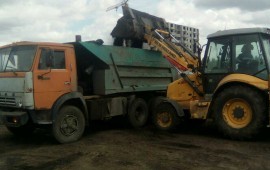 Вывоз снега услуги самосвала, погрузчика