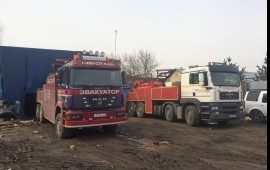 Грузовой эвакуатор методом частичной погрузки