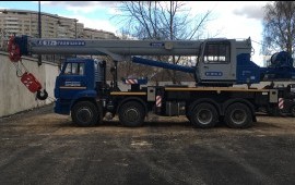 Автокран 32-50 тонн для работы с Вибропогружателем