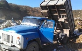 Вывоз мусора Газоном, Зилом самосвалом
