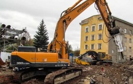 Экскаватор с гидромолотом услуги аренда