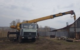 Ямобур на автокране. Услуги, аренда, заказ.