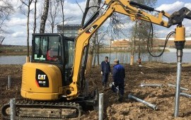 Ямобур мини экскаватор HITACHI,Locust,Caterpillar