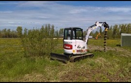 Ямобур мини экскаватор HITACHI,Locust,Caterpillar