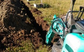Услуги миниэкскаватора , траншеи, дренаж Раменски