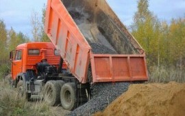 Аренда. Доставка песок, щебень, чернозем, камень.