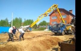 Автобетононасос услуги. Аренда бетононасоса.