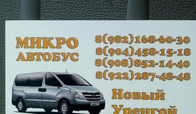 Минивен, микроавтобус, автобус заказ, услуги в Новом Уренгое
