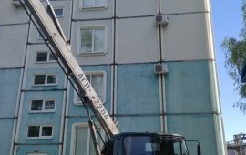Аренда автовышки АГП 22.04 трехколенка. Услуги.