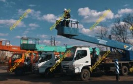 Автовышки 16-50 метров. Колено, телескоп. Услуги.