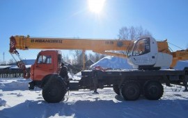 Услуги автокрана Ивановец 25 тонн. Аренда. Заказ.