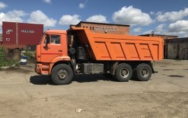 Самосвал 16 кубов услуги. Щебень, отсев, грунт.