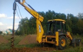 Экскаватор- погрузчик, земельные работы. Аренда.