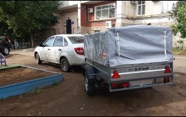 Перевозка грузов легковым прицепом.