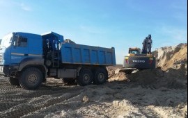 Аренда самосвала. Песок, щебень, грунт, торф, ПГС.