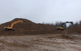 Аренда гусеничного экскаватора. Услуги гидромолот
