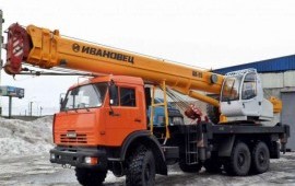 Услуги автокрана Ивановец 6х6 25 т 31 м