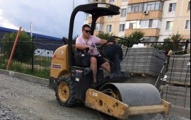 Аренда грунтового катка.