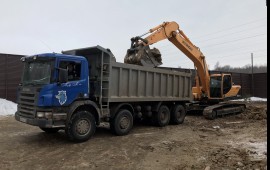 Экскаватор гусеничный аренда. Доставка тралом. в Голицыно