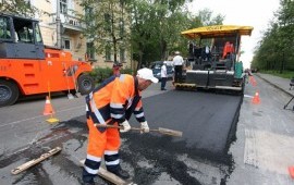 Асфальтирование, укладка асфальта.