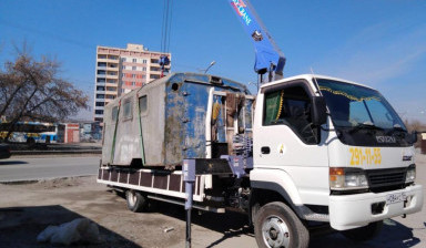 Услуги Самогруза 5т, аренда манипулятора- крана в Новосибирске