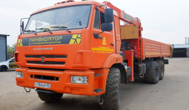 Бортовой кран манипулятор на базе КАМАЗ-43118 в Липецке