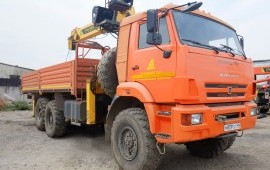 Бортовой кран манипулятор на базе КАМАЗ-43118