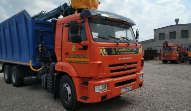 Металловоз на шасси КАМАЗ 65115 с манипулятором