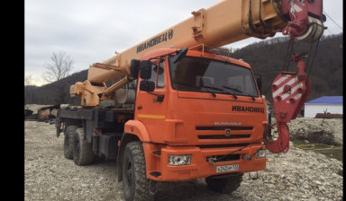 Аренда кран вездеход 25т kamaz