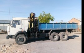 Манипулятор КамАЗ самосвал с грейферным ковшом